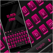 Mode schwarz rosa Tastatur icon