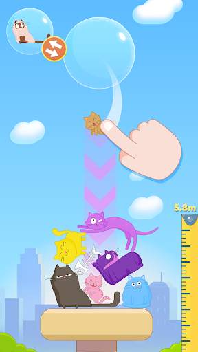 Cat Stack - Cute and Perfect Tower Builder Game! screenshot 1