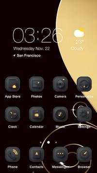 Black & Gold - Launcher Theme screenshot 1