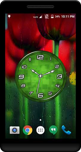 Green Clock Live Wallpaper screenshot 4