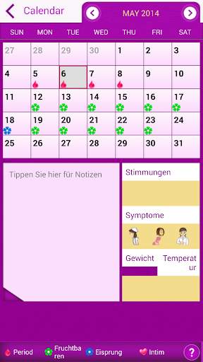 Mijn Periode Tracker /Kalender screenshot 1