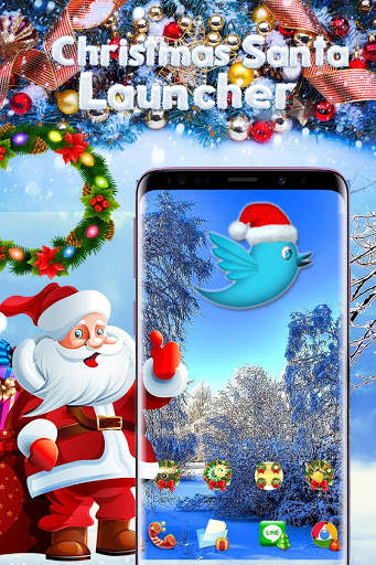 Christmas Santa Claus Launcher Theme 2019 screenshot 3