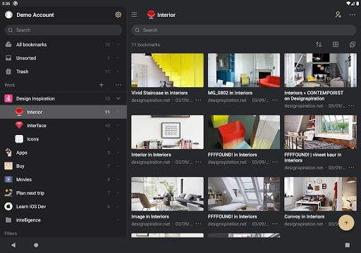Raindrop.io screenshot 2
