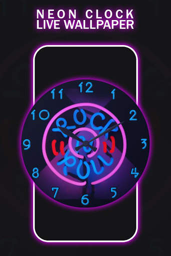 Neon Clock Live Wallpaper screenshot 1