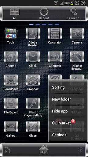 GLASS GO Launcher EX Theme screenshot 2