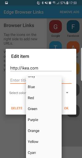 Browser links [only for edge screen] screenshot 5
