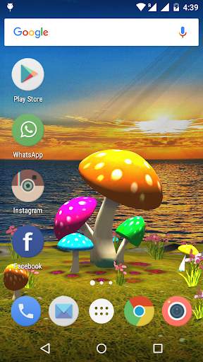 3D Mushroom-Sun Live Wallpaper screenshot 1