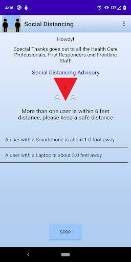 Social Distancing App screenshot 1