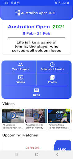 Australian Open 2021 Schedule screenshot 1