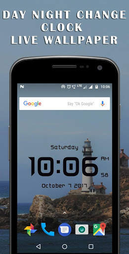 Day night changing clock live wallpaper screenshot 2