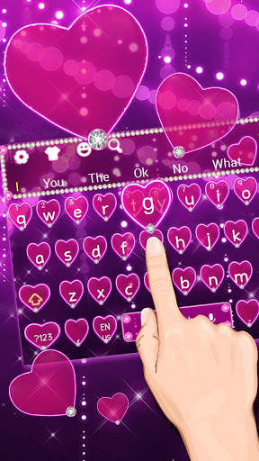 Purple Love Diamond Keyboard screenshot 1