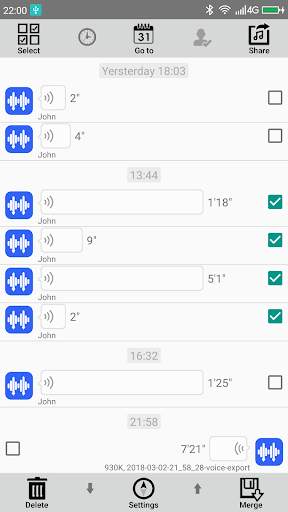 Export Merge Voices of Line Messenger screenshot 3