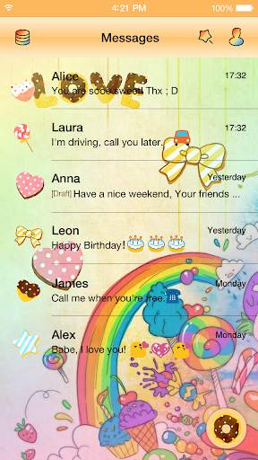 Emoji Keyboard - Cute Lollipop screenshot 2