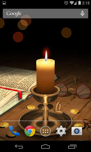 3D Melting Candle Live Wallpaper screenshot 2