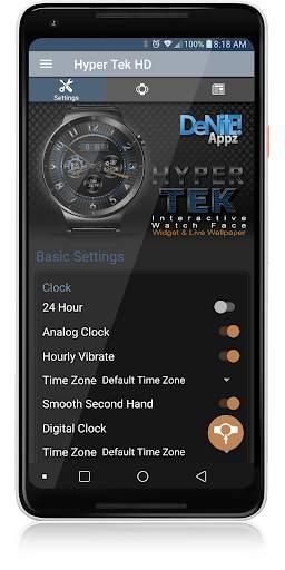 Hyper Tek HD WatchFace Widget & Live Wallpaper screenshot 5