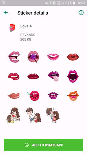 stickers kisses for whatsapp screenshot 4