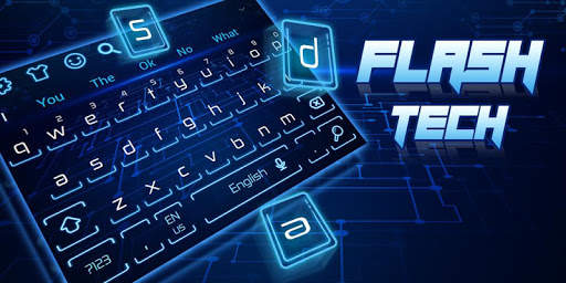 Flash Tech Hologram Keyboard Theme स्क्रीनशॉट 5