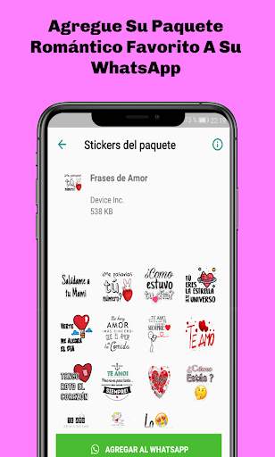 Stickers Románticos y Frases de Amor para WhatsApp screenshot 3