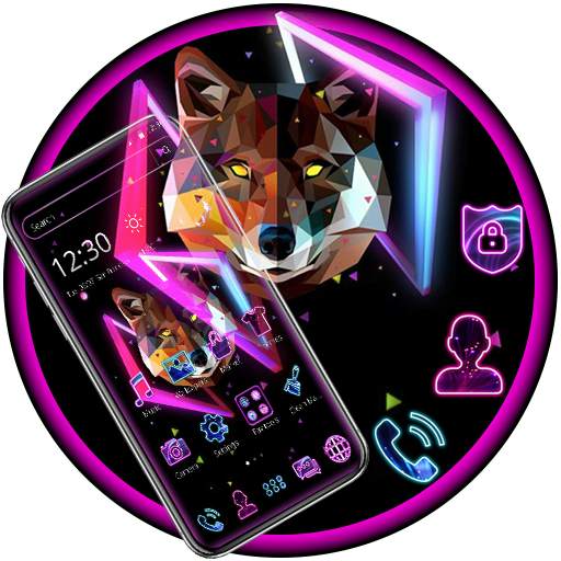 Neon Wolf Launcher Theme 🐺 1.1.0
