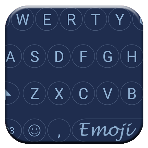 Circle Blue Emoji Keyboard icon