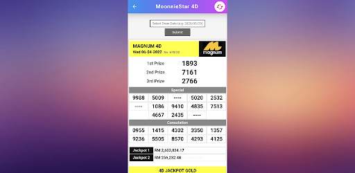 4D Live Draw Results screenshot 2