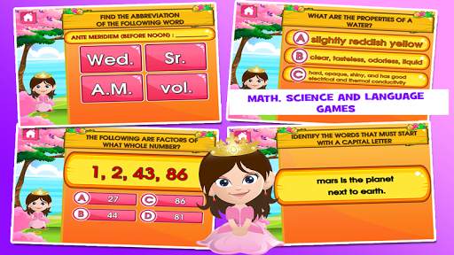 Princess 4th Grade Games screenshot 2