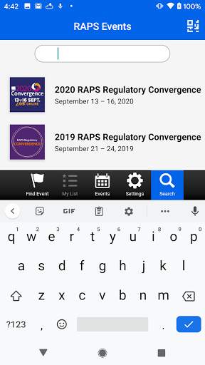 RAPS Events screenshot 2