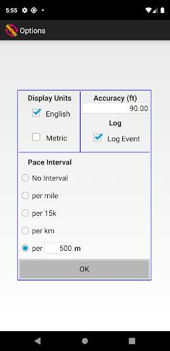 gpsMeasure screenshot 2