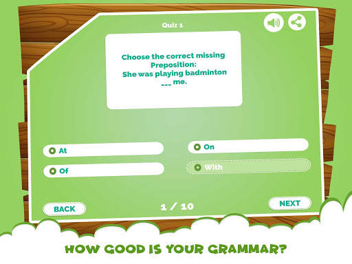 Learning Prepositions Quiz App screenshot 3