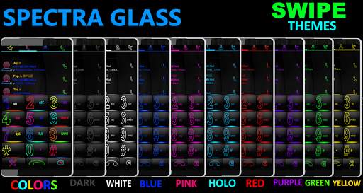 THEME SWIPE DIALER SPETRA PURPLE GLASS screenshot 2