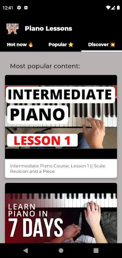 Piano lessons screenshot 3