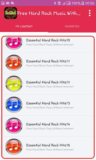 Hard Rock Music Without internet screenshot 1