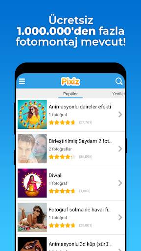 Pixiz - Fotoğraf montajı ve Kolaj fotoğrafı screenshot 1