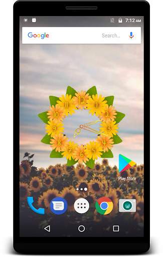 Sunflower Clock Live Wallpaper screenshot 5