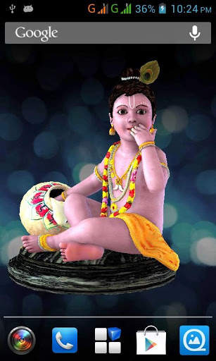 3D Little Krishna Live Wallpaper screenshot 3