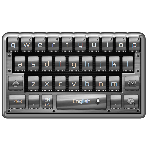 Dark Metal Keyboard Theme أيقونة
