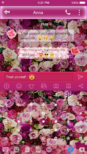 Rose Flower Emoji Keyboard screenshot 4