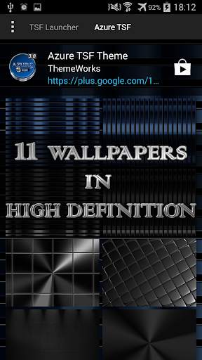 TSF Shell Launcher Theme Azure with icon pack screenshot 3