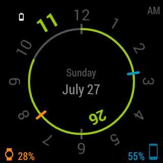 Chrono Watch Face for Wear screenshot 1