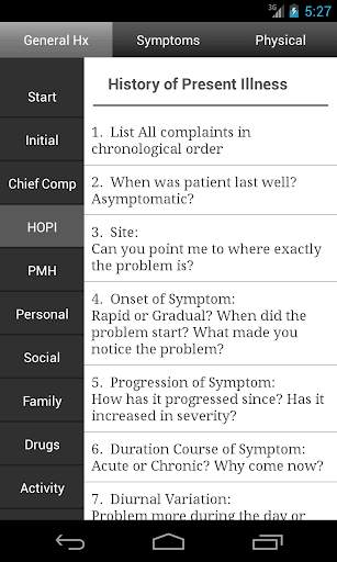 Clinicals – History & Physical screenshot 1