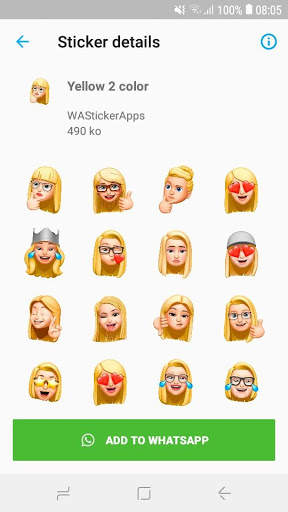 Emoji & Memojis Girly Stickers 3D - WAStickerApps screenshot 4