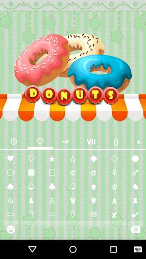 Donuts Sweet Emoji Keyboard Theme screenshot 3