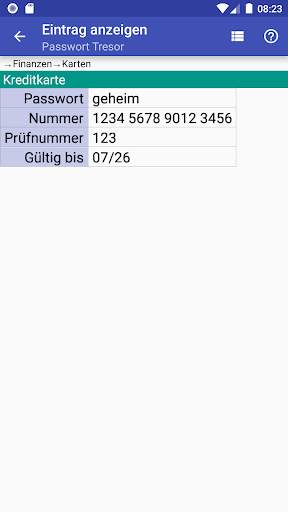 Passwort Tresor screenshot 3