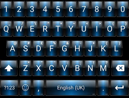 Dusk Blue Emoji Keyboard screenshot 7