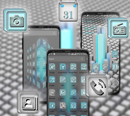 3D Cube Launcher Theme screenshot 4