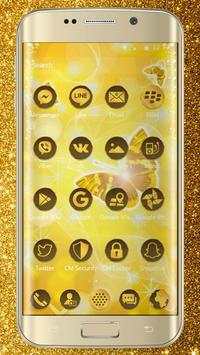 Butterfly Gold Wallpaper Theme screenshot 2