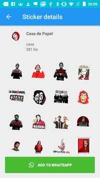 Casa du Papel WAStickerApps for WhatsApp 2019 screenshot 1