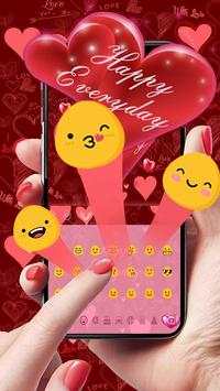 Red Peach Heart Keyboard screenshot 3
