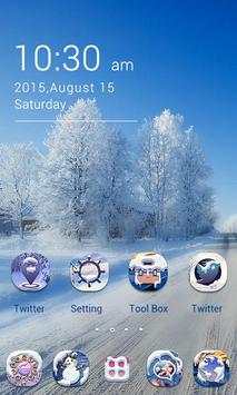 Snowy Day V Launcher Theme screenshot 2