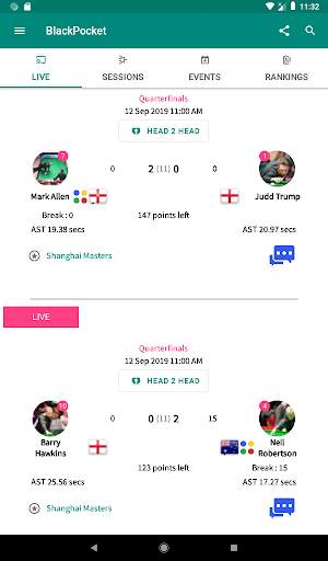 Black Pocket - Live Snooker Scores screenshot 8